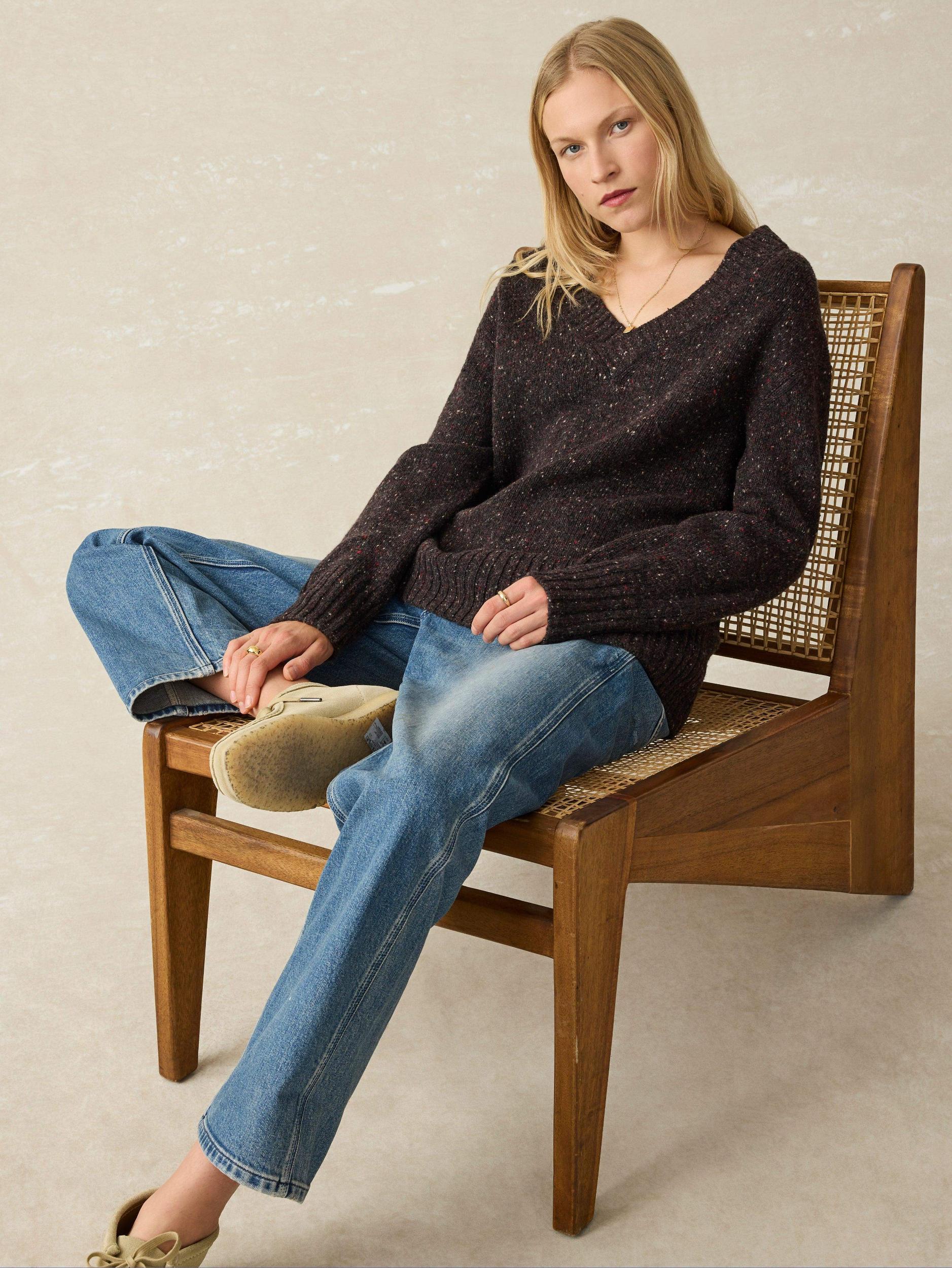 Driftwood Donegal Sweater - Blackberry Female Product Image
