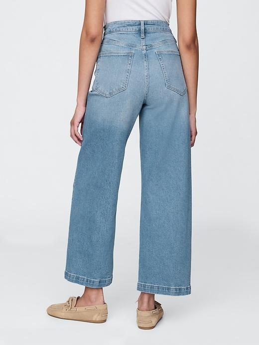 Curvy High Stride Wide-Leg Ankle Jeans Product Image