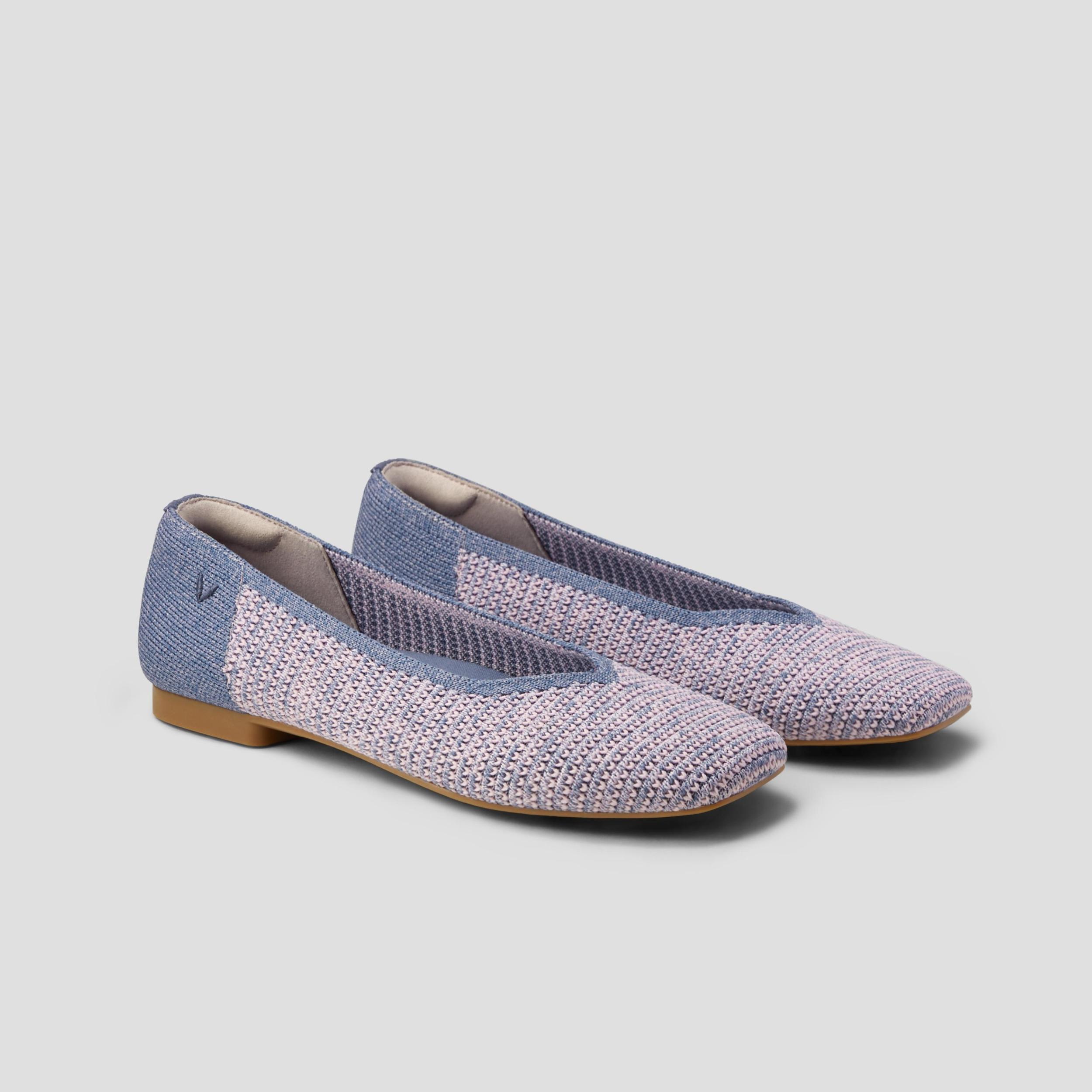 Square-Toe V-Cut Flats (Margot 2.0) Product Image