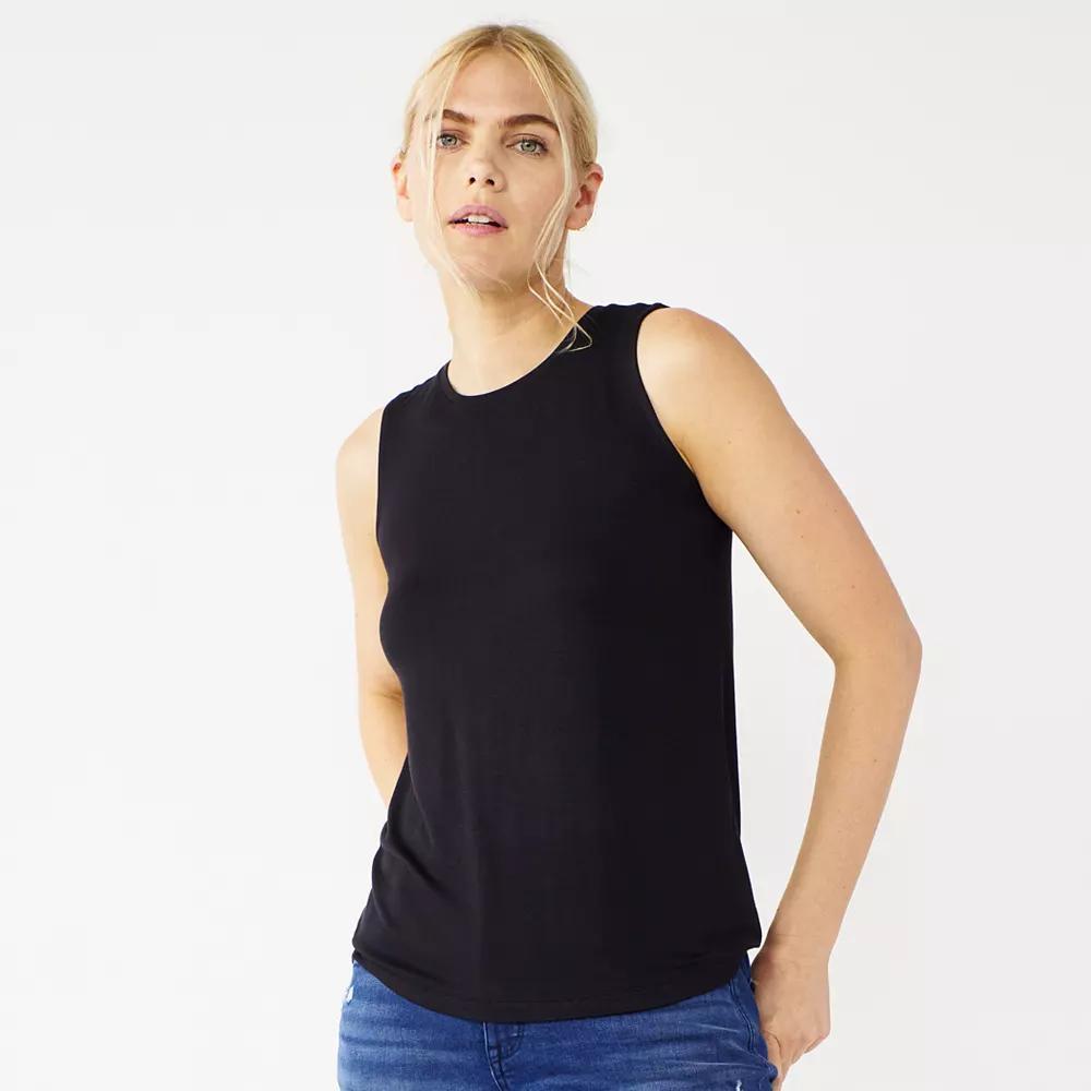 Petite Nine West Essential High Neck Tank Top, Womens Product Image