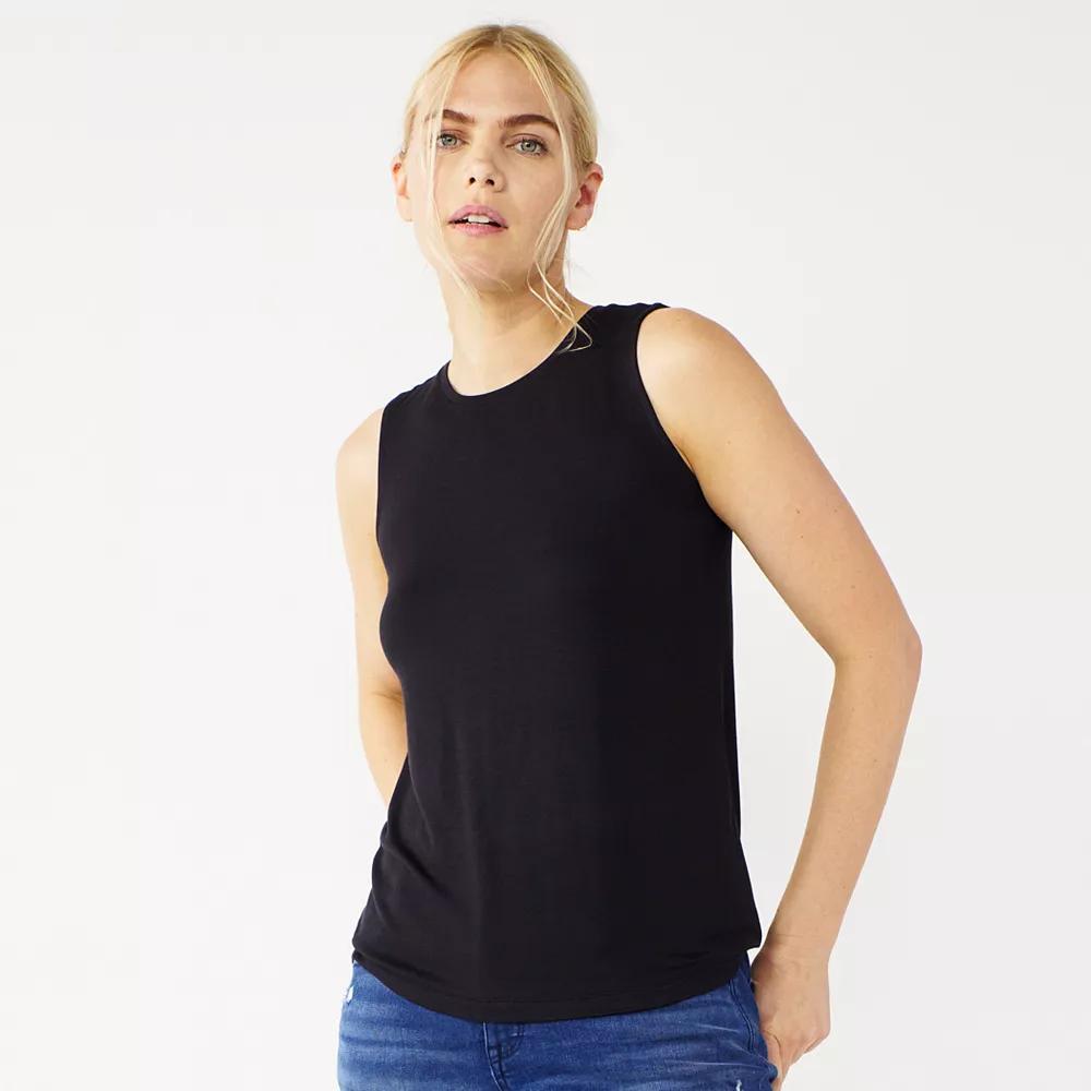 Petite Nine West Essential High Neck Tank Top, Womens Product Image