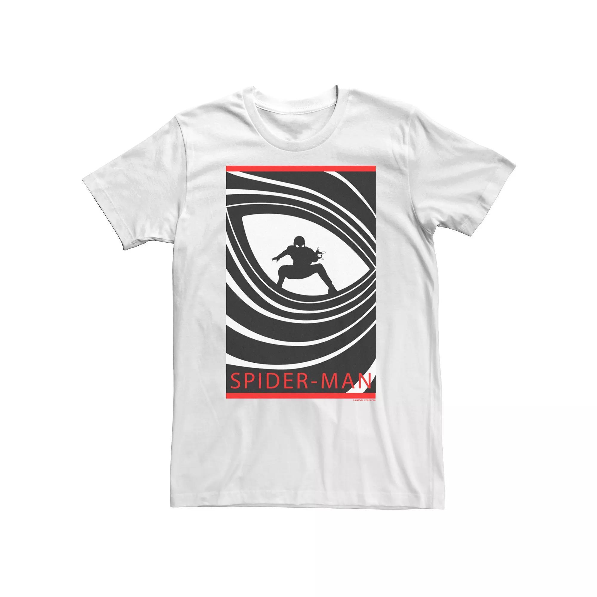 Big & Tall Marvel Spider-Man Far From Home Silhouette Poster Tee, Men's, Size: 3XL Tall, White Product Image