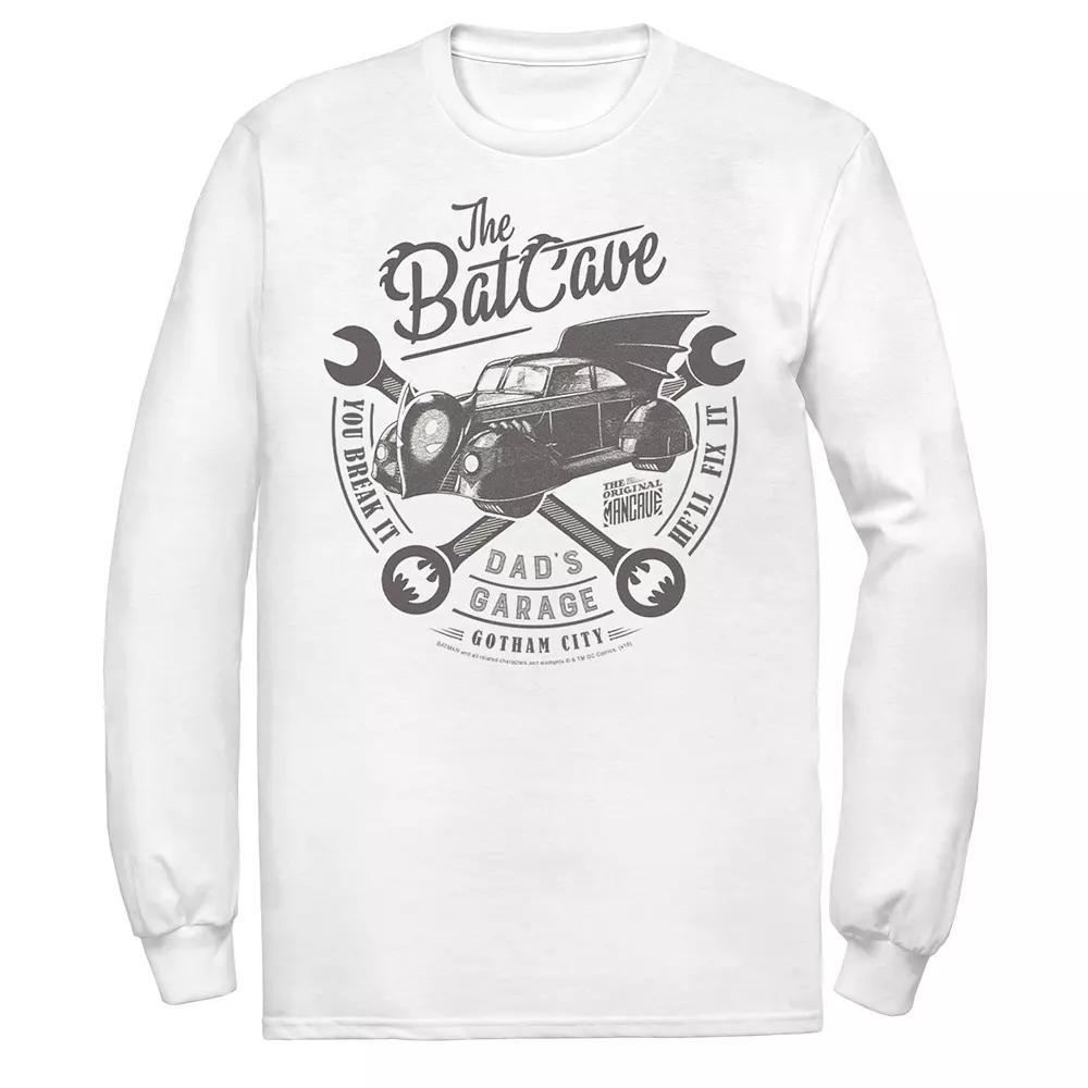 Men's DC Comics The Bat Cave Circle Text Poster Tee, Size: XL, White Product Image