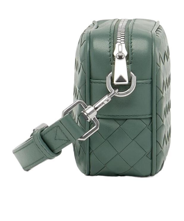 BOTTEGA VENETA Mini Intrecciato Messenger Bag In Green Product Image