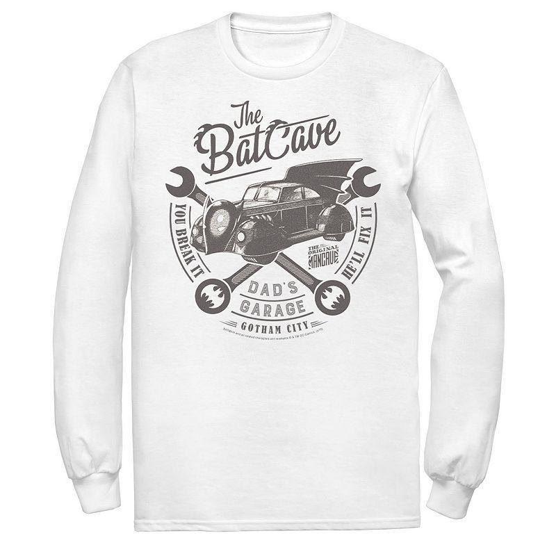 Men's DC Comics The Bat Cave Circle Text Poster Tee, Size: XL, White Product Image