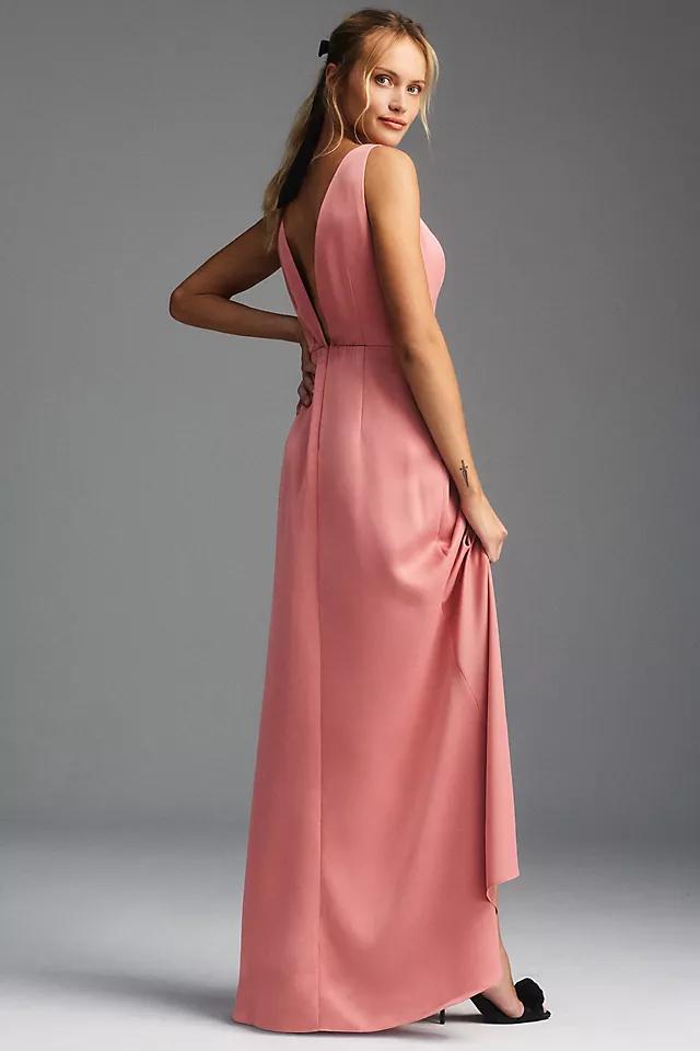 BHLDN Alice High-Neck Satin Maxi Dress Product Image