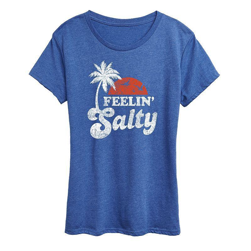 Womens Feelin Salty Graphic Tee, Girls Product Image