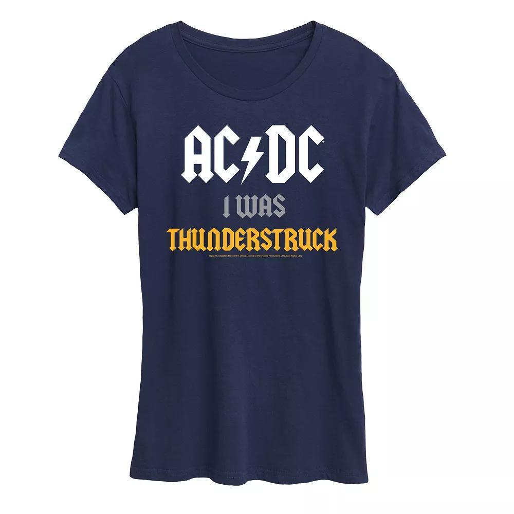 Womens ACDC I Was Thunderstruck Graphic Tee, Girls Product Image