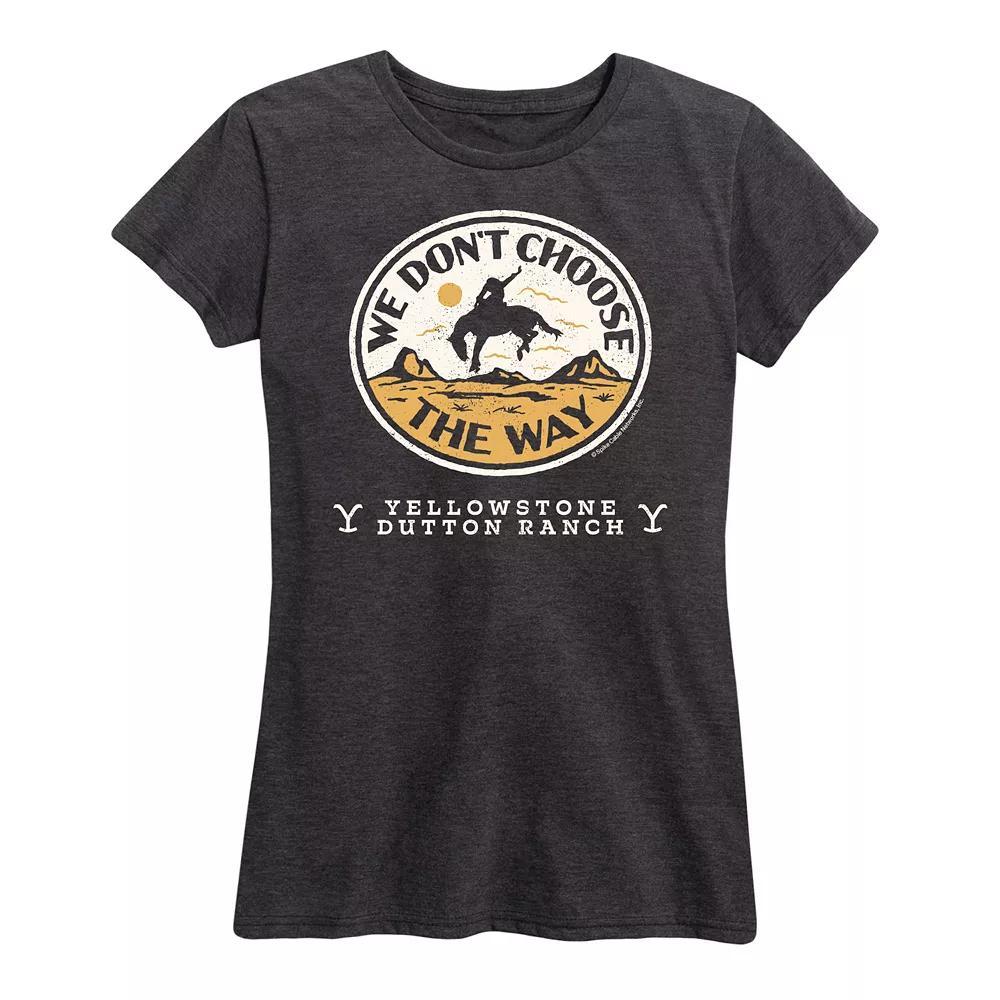Womens Yellowstone Dont Choose The Way Graphic Tee Heather Grey Product Image