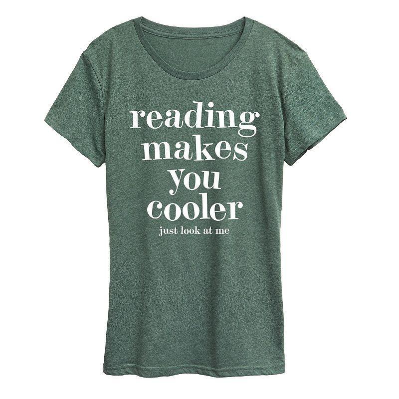 Womens Reading Makes You Cooler Graphic Tee, Girls Product Image
