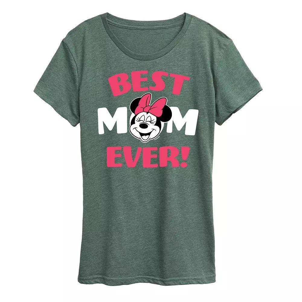 Disneys Minnie Mouse Womens Best Mom Graphic Tee Product Image