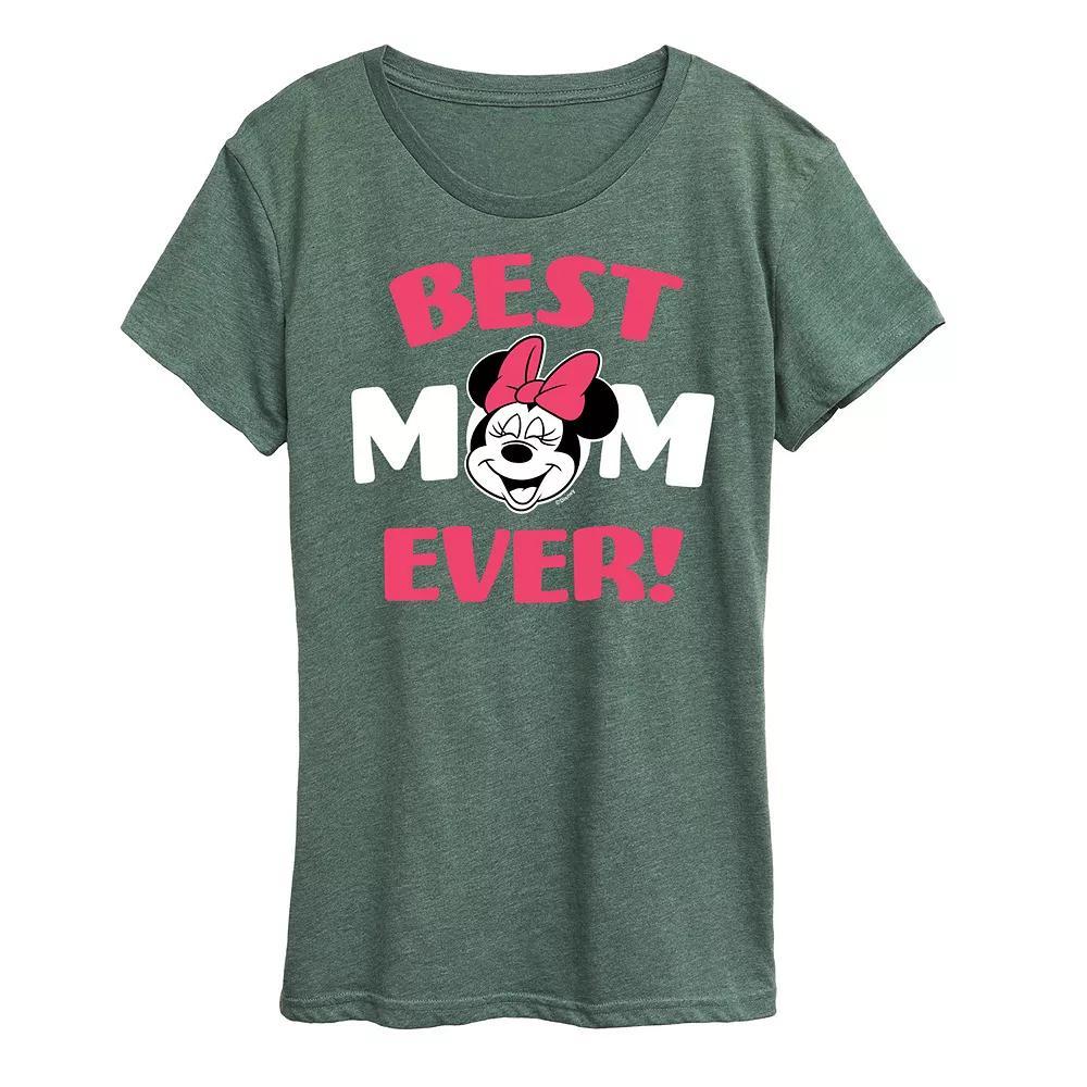 Disneys Minnie Mouse Womens Best Mom Graphic Tee Product Image