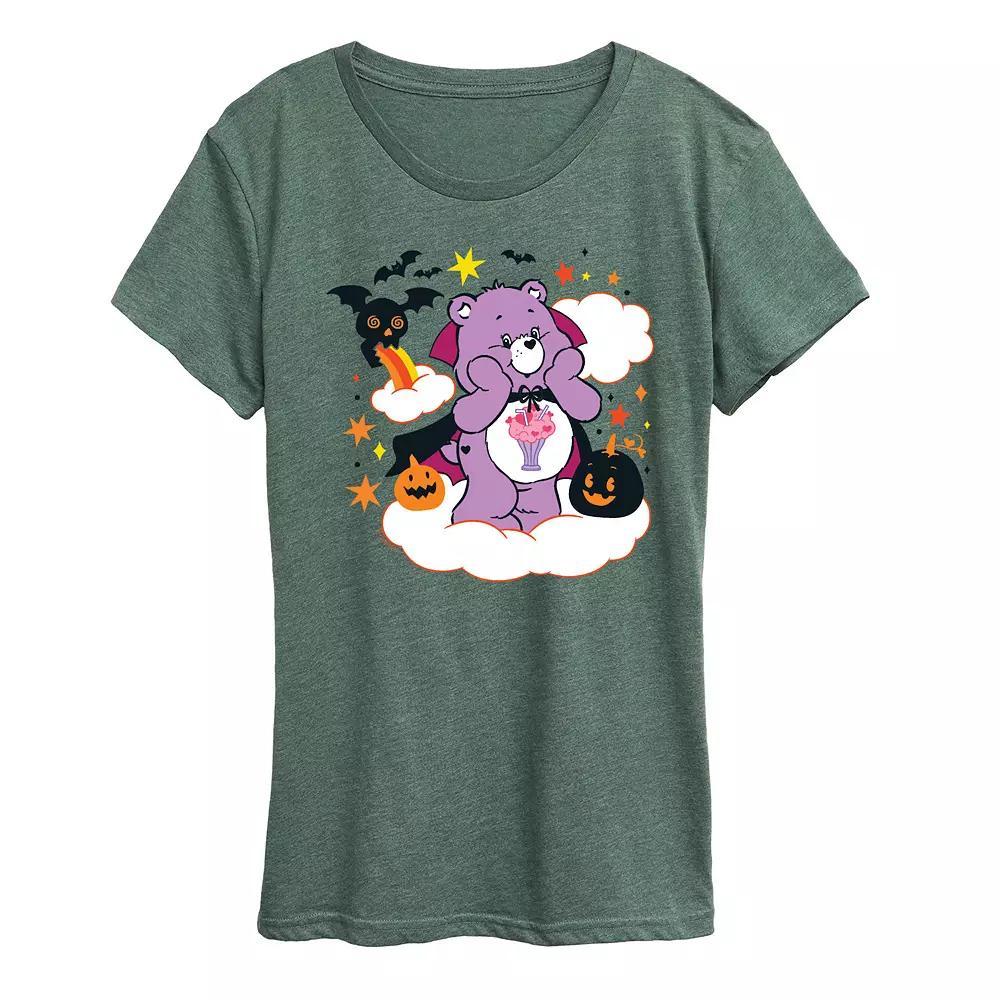 Womens Care Bears Halloween Graphic Tee, Girls Grey Green Product Image