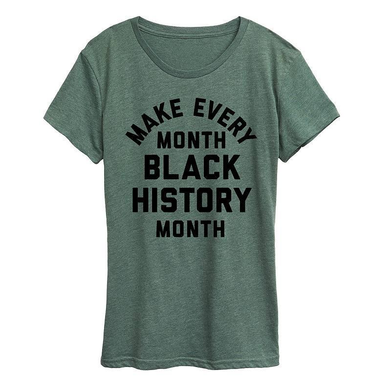 Women's Black History Month Graphic Tee, Size: XXL, Grey Gray Product Image