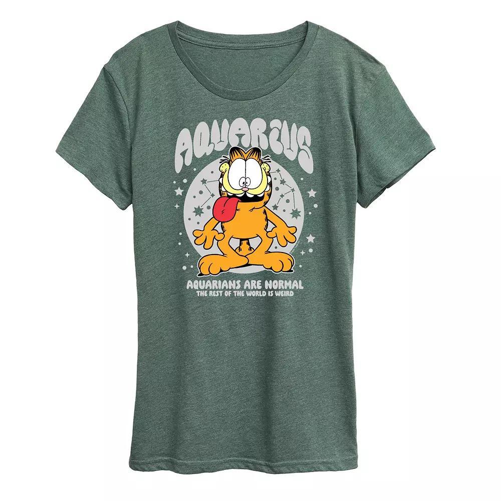 Womens Garfield Aquarius Graphic Tee Blue Product Image