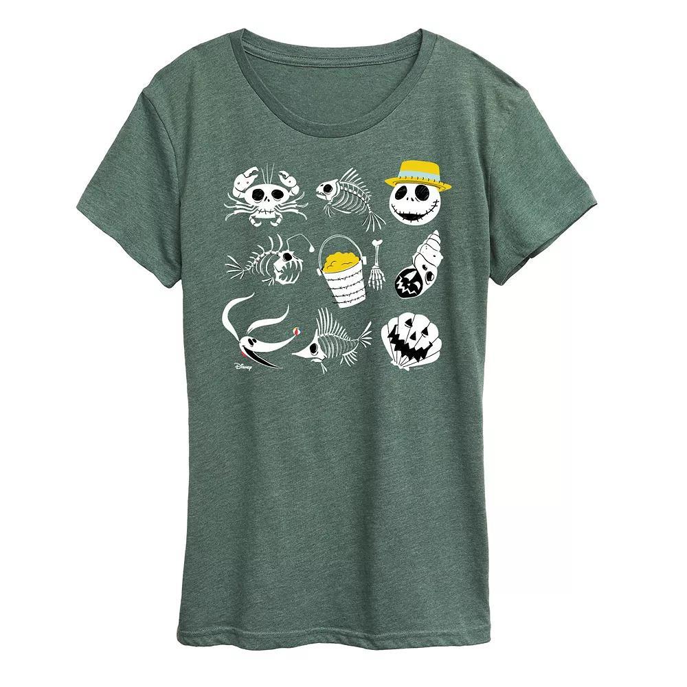 Disneys Nightmare Before Christmas Womens Beach Graphic Tee Product Image