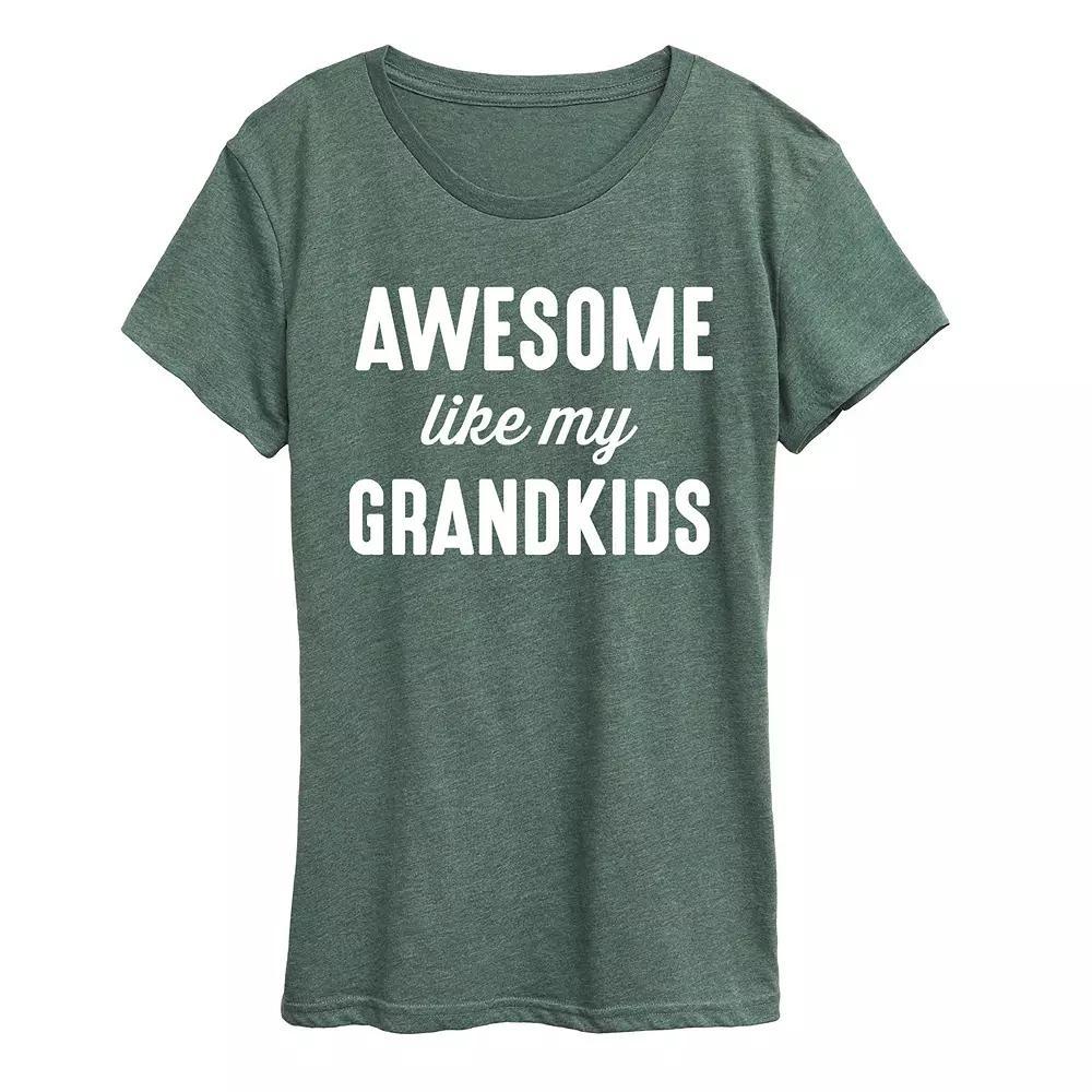 Disneys Mickey Mouse Womens Holiday Ho Ho Ho Graphic Tee, Girls Heather Grey Product Image