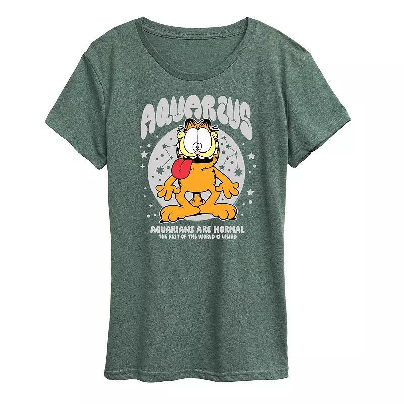 Womens Garfield Aquarius Graphic Tee Blue Product Image