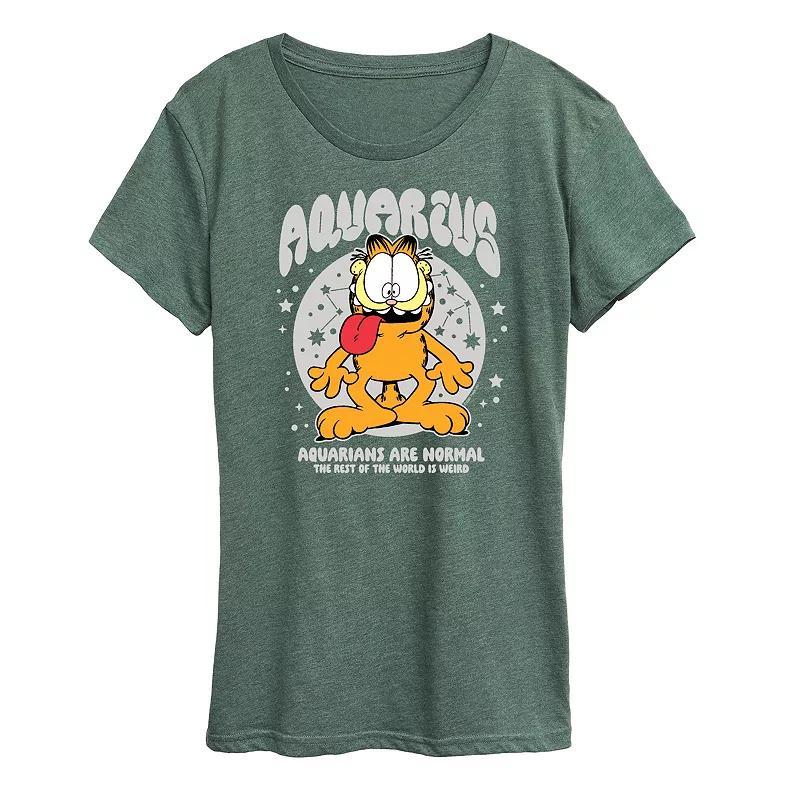 Womens Garfield Aquarius Graphic Tee Blue Product Image