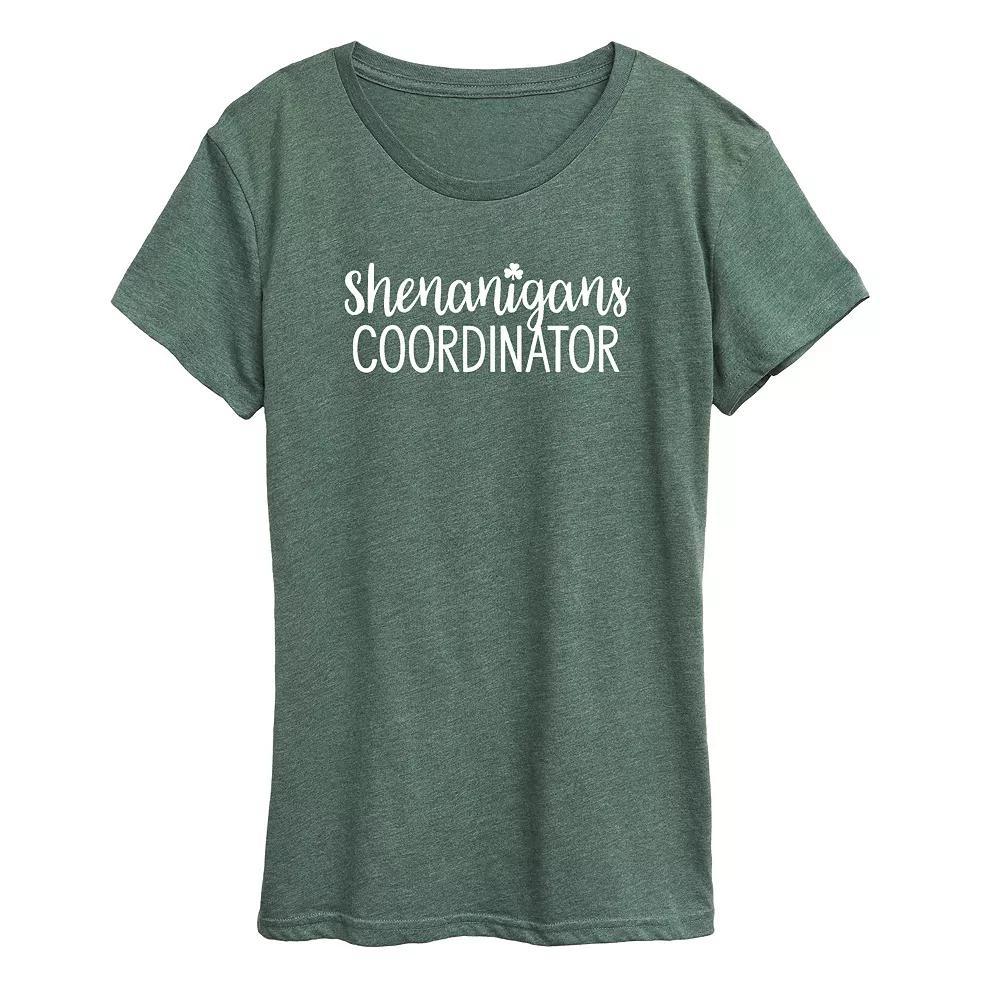 Womens St. Patricks Day Shenanigans Coordinator Graphic Tee, Girls Grey Juniper Product Image