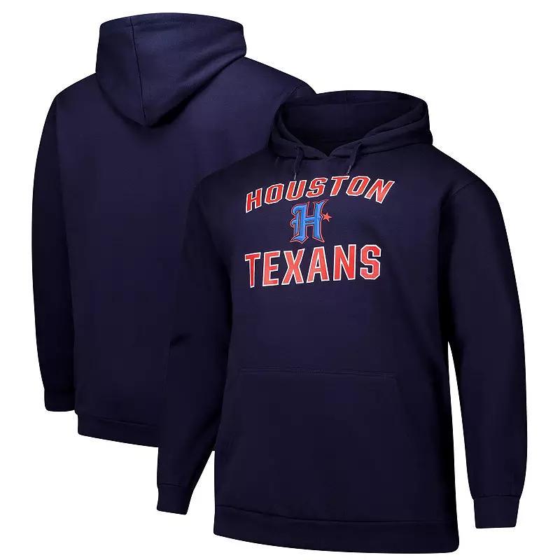 Men's Fanatics Navy Houston Texans Victory Arch Big & Tall Pullover Hoodie, Size: 2XB, Blue Product Image