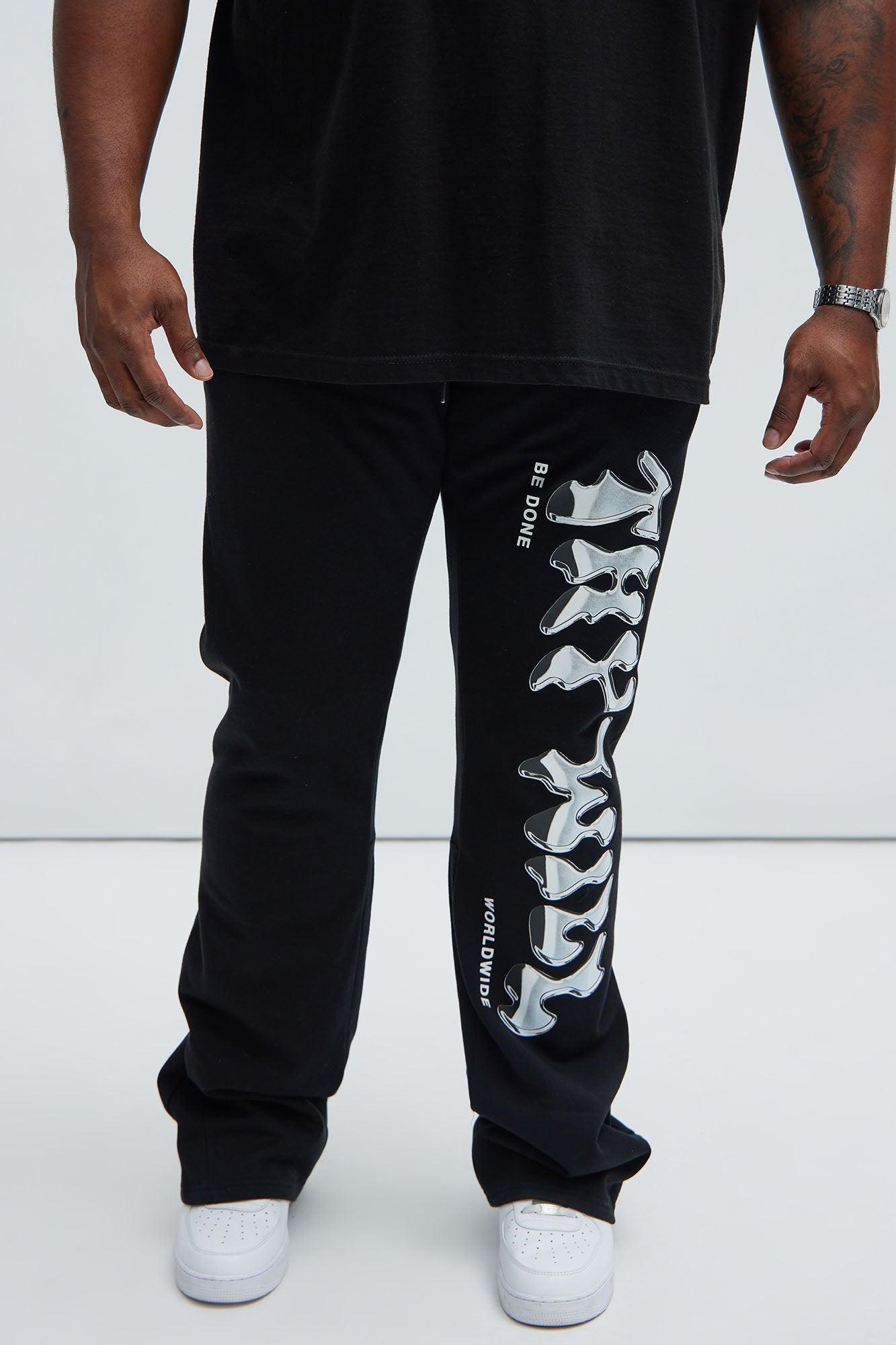 Thy Will Chrome Flare Sweatpant - Black Product Image