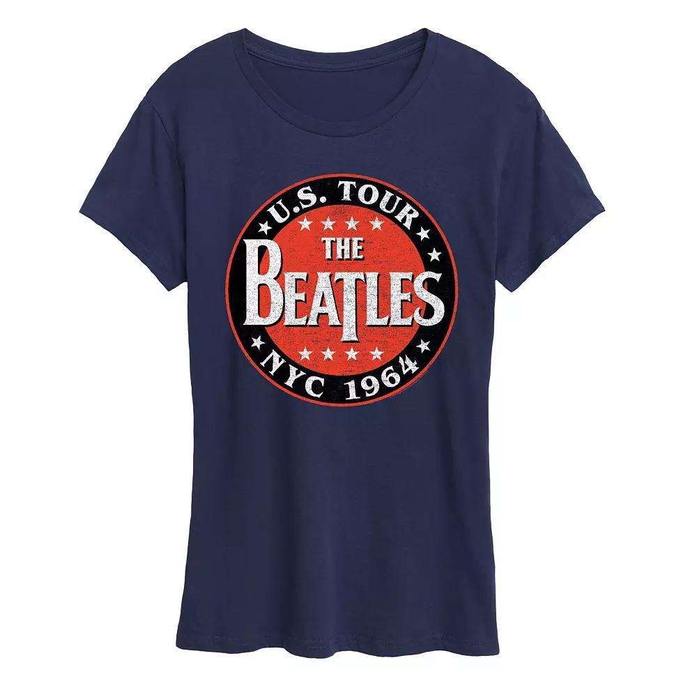 Womens The Beatles U.S. Tour NYC 1964 Graphic Tee Blue Product Image