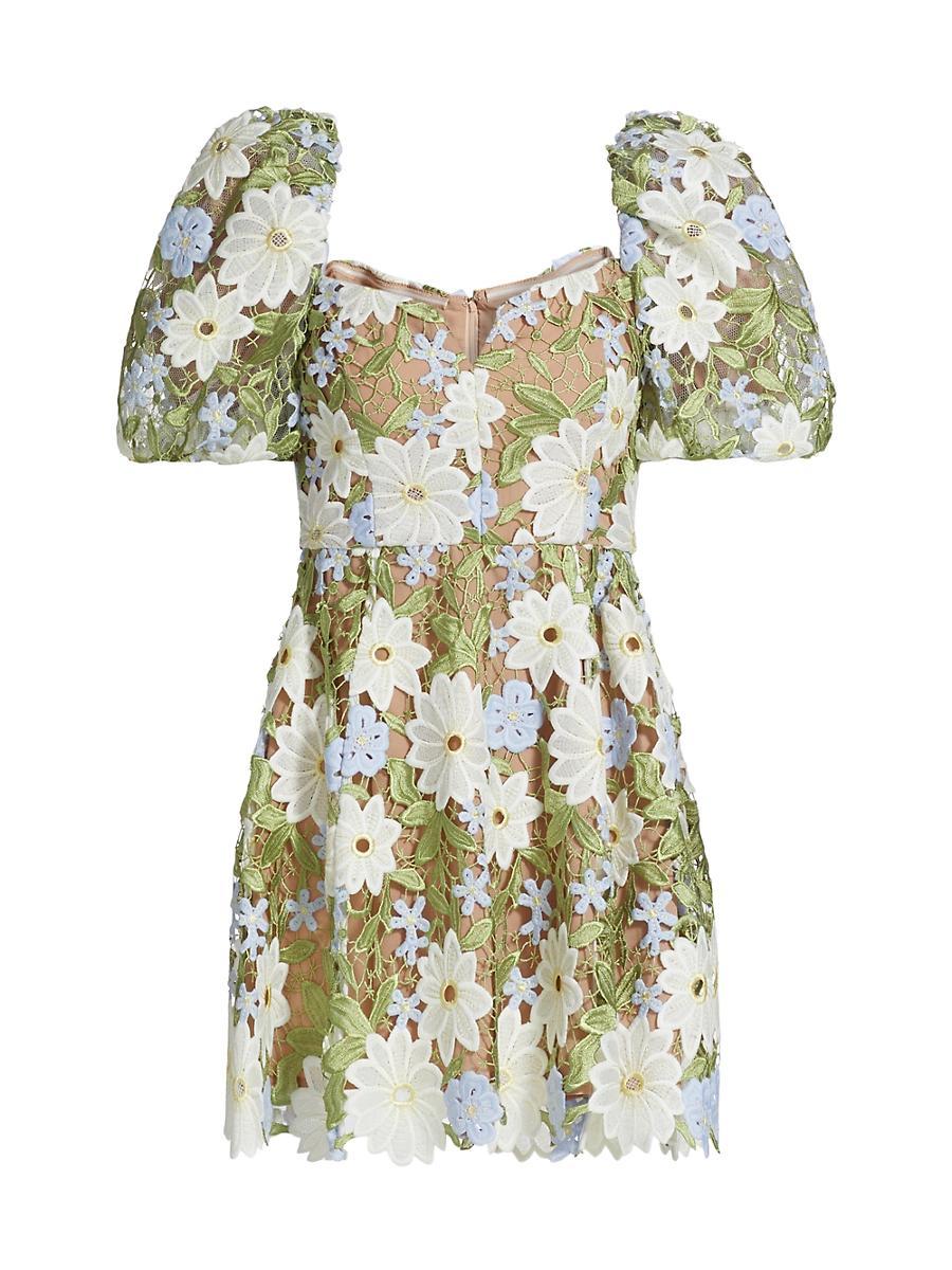 Womens Flora Floral Lace Minidress Product Image
