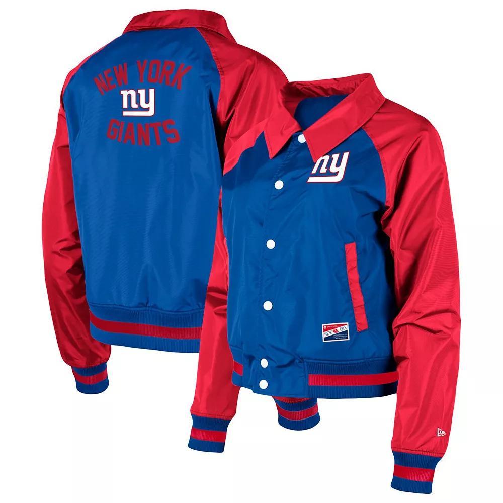 Women's New Era Royal New York Giants Coaches Raglan Full-Snap Jacket, Size: XL, Blue Product Image