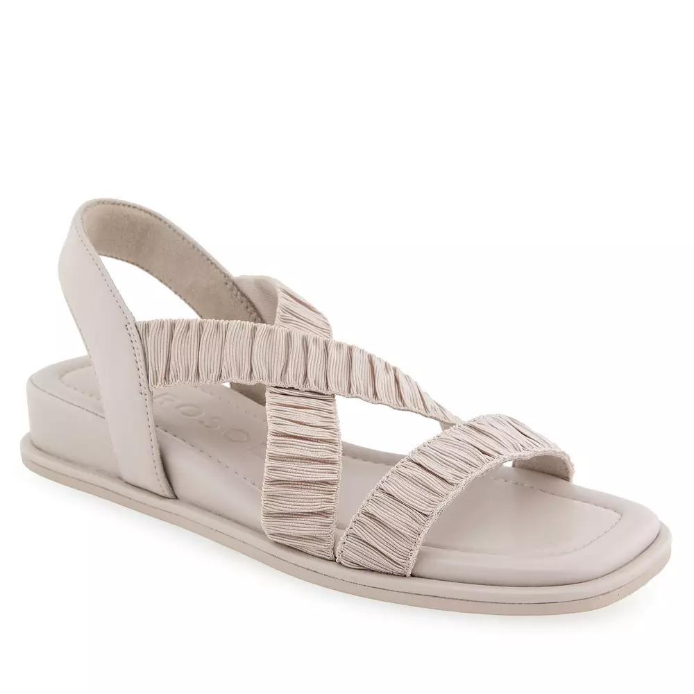Aerosoles Bora Womens Elastic Slingback Sandals Grey Product Image