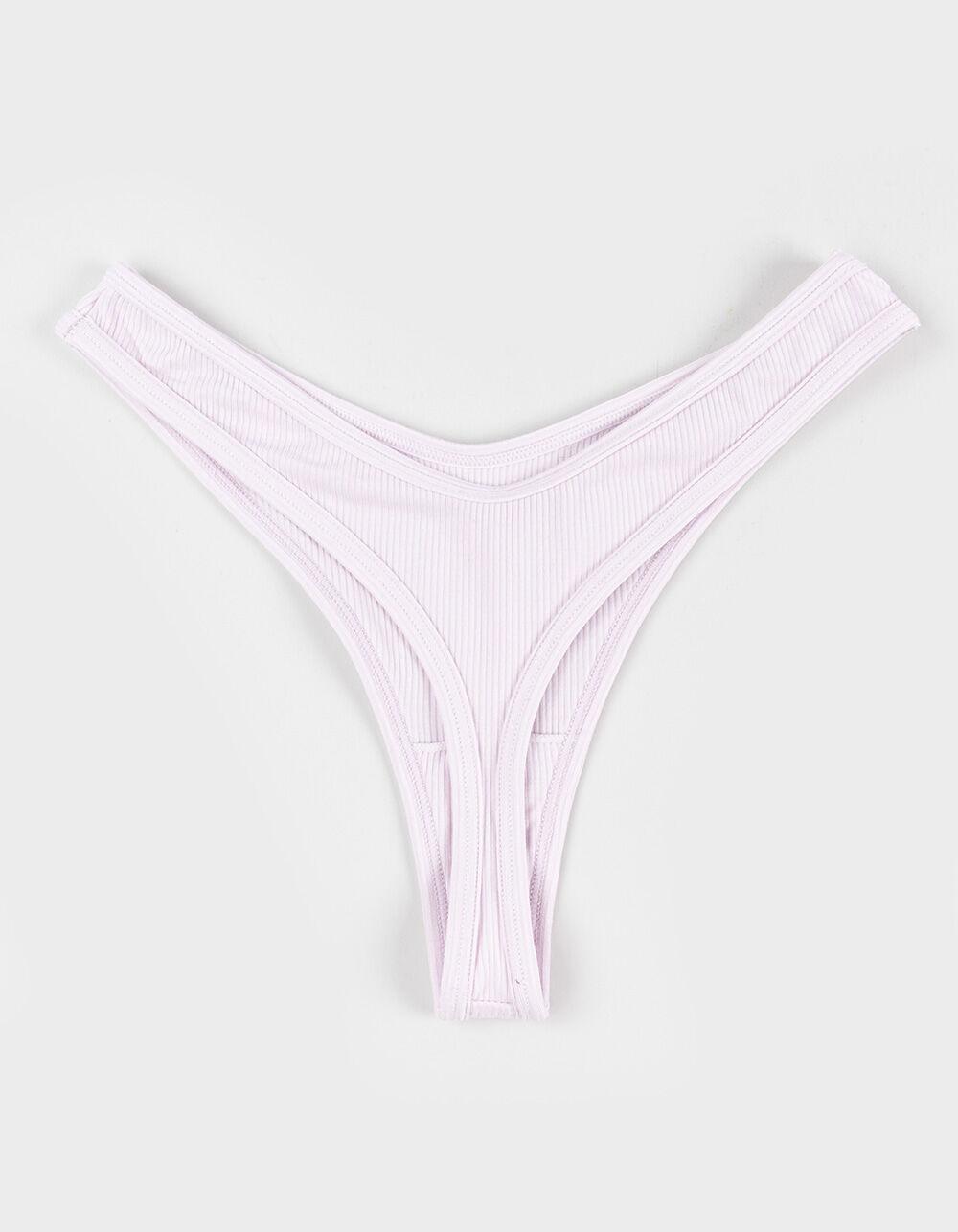 FULL TILT High Leg Rib Thong - RED Product Image