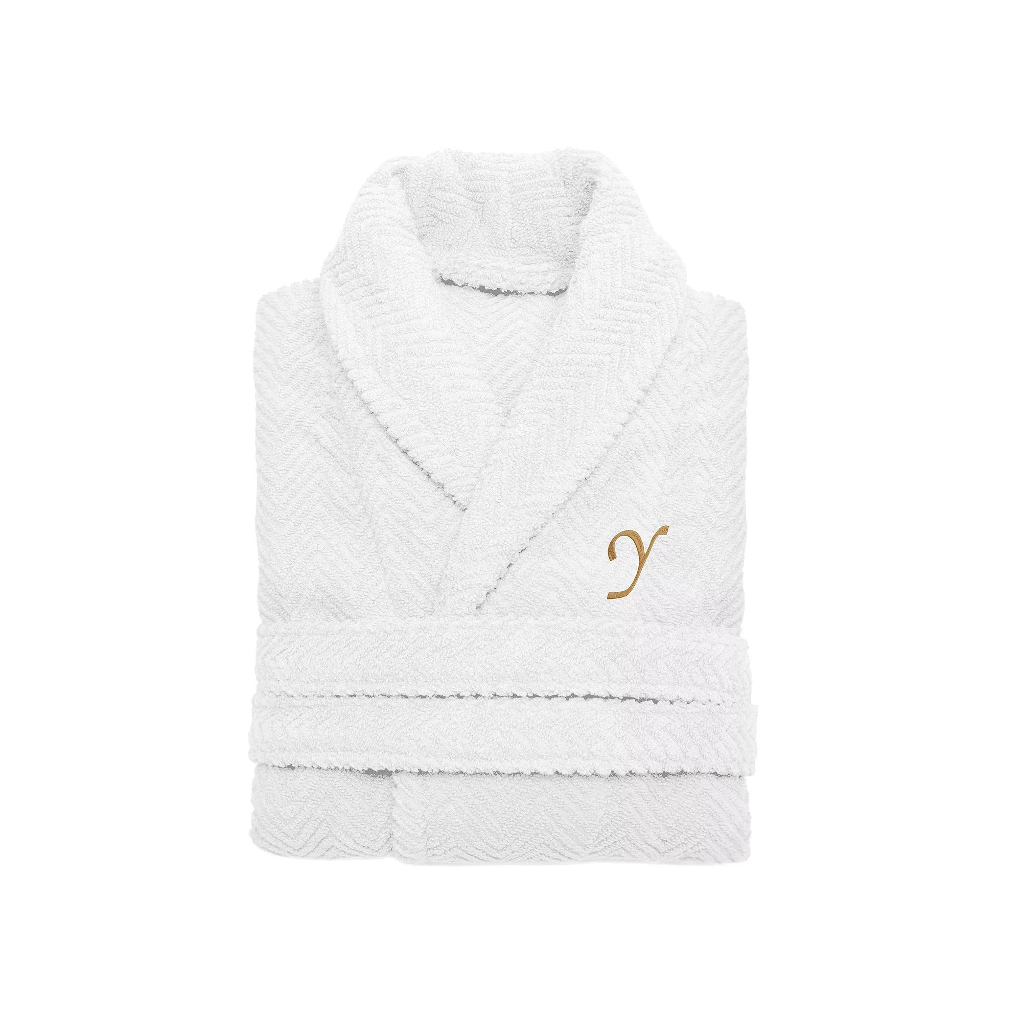 Linum Home Textiles Turkish Cotton Personalized Herringbone Weave Bathrobe, Womens Product Image