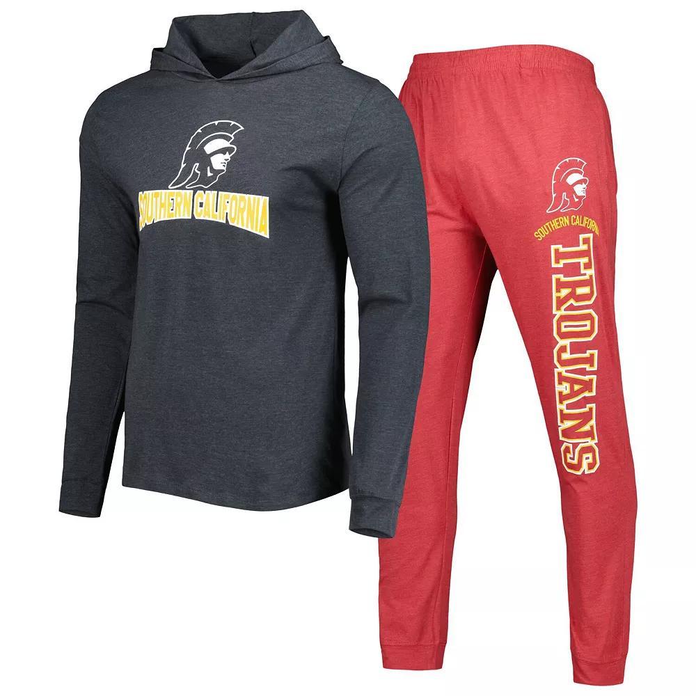 Men's Concepts Sport Cardinal/Charcoal USC Trojans Meter Pullover Hoodie & Joggers Sleep Set, Size: XL, Red Product Image