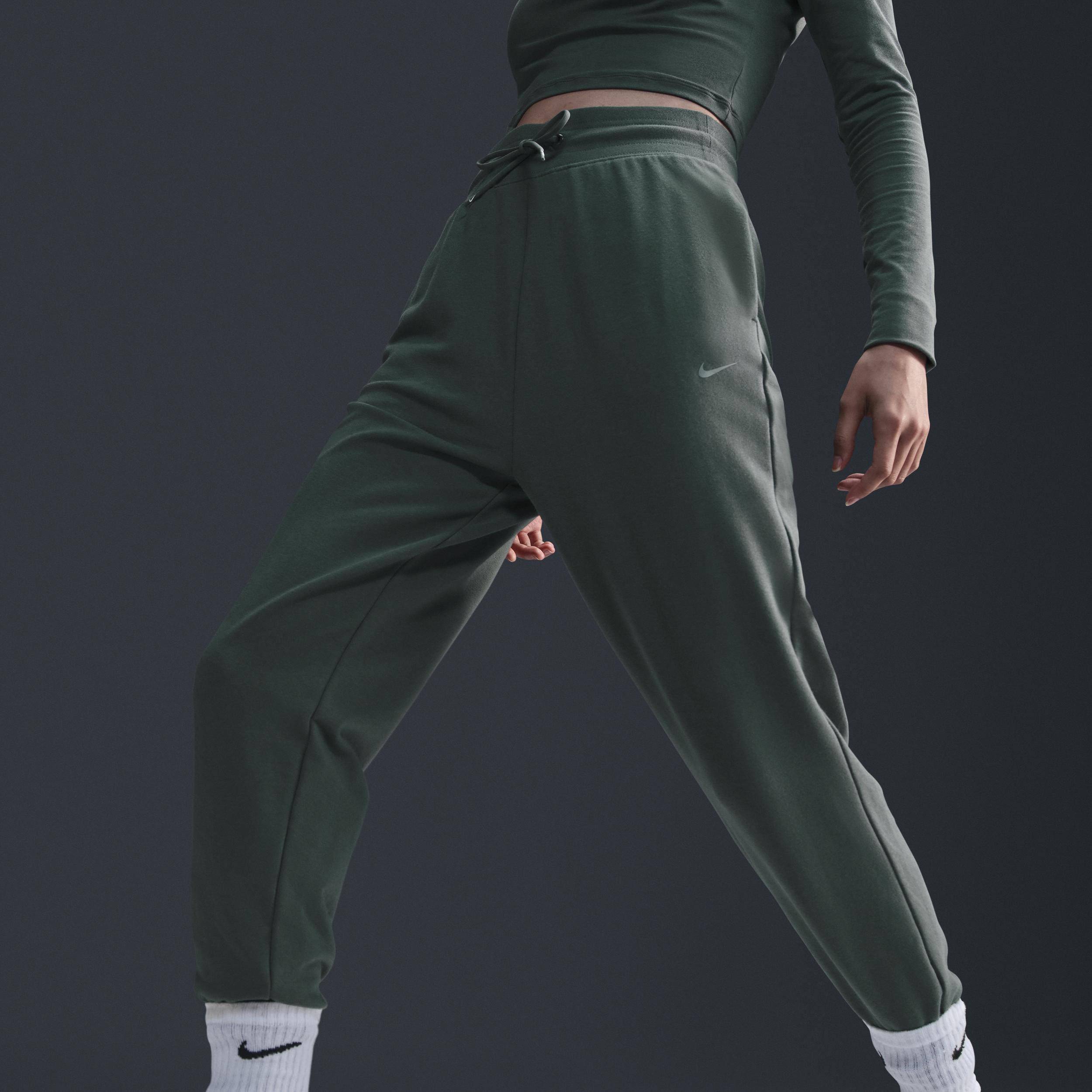 Nike Womens Dri-FIT One High-Waisted 7/8 French Terry Jogger Pants Product Image