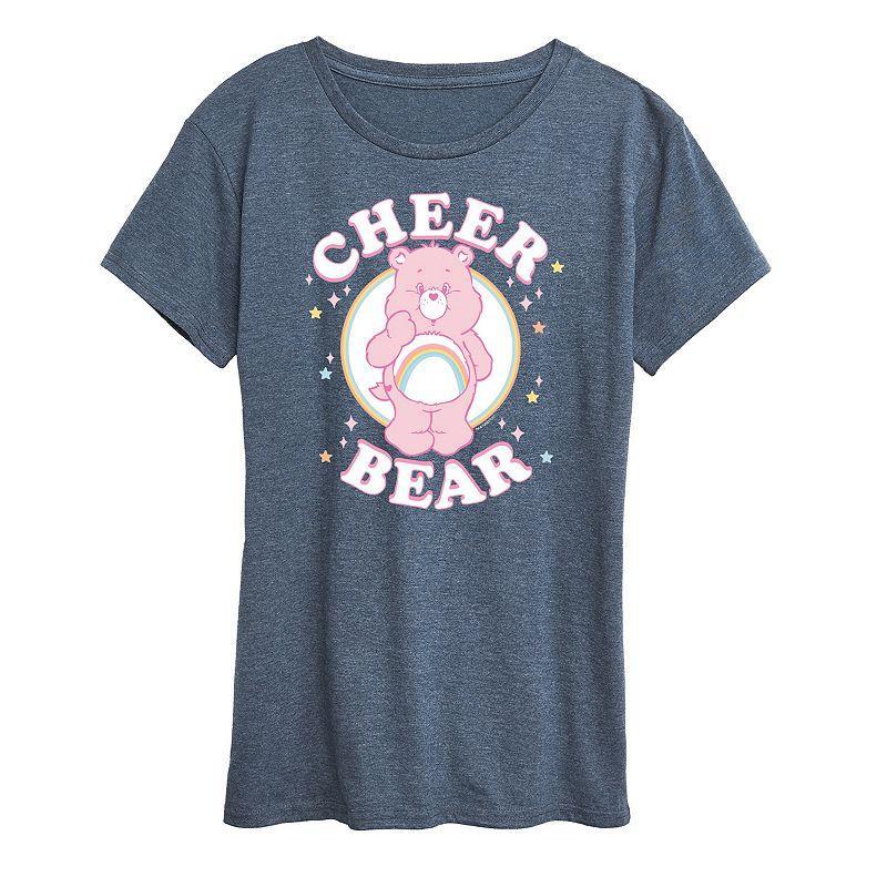 Womens Care Bears Cheer Bear Graphic Tee, Girls Grey Charcoalgray Product Image
