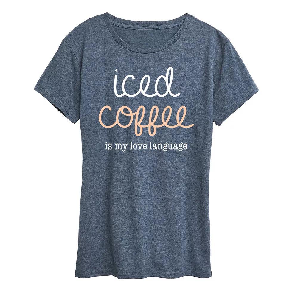 Plus Sleep All Day Nurse All Night Graphic Tee, Womens Grey Blue Product Image