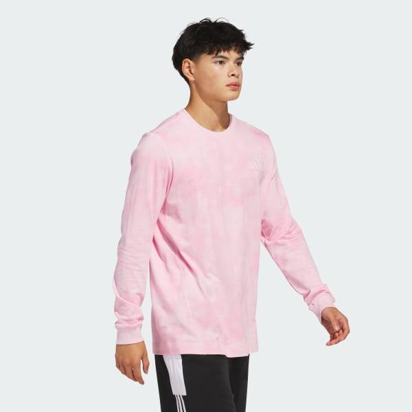 adidas Long Sleeve Tech Tee Glow Blue S Mens Product Image
