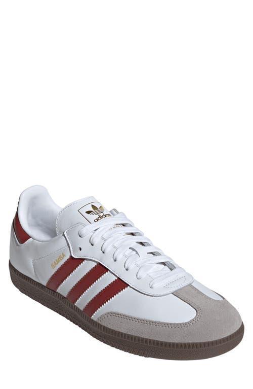 adidas Samba OG Sneaker in White/ruby/Clear Granite at Nordstrom, Size 14 Women's Product Image