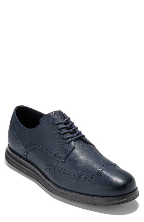 Cole Haan Mens riginalGrand Leather Wingtip Saffiano Leather Oxfords Product Image