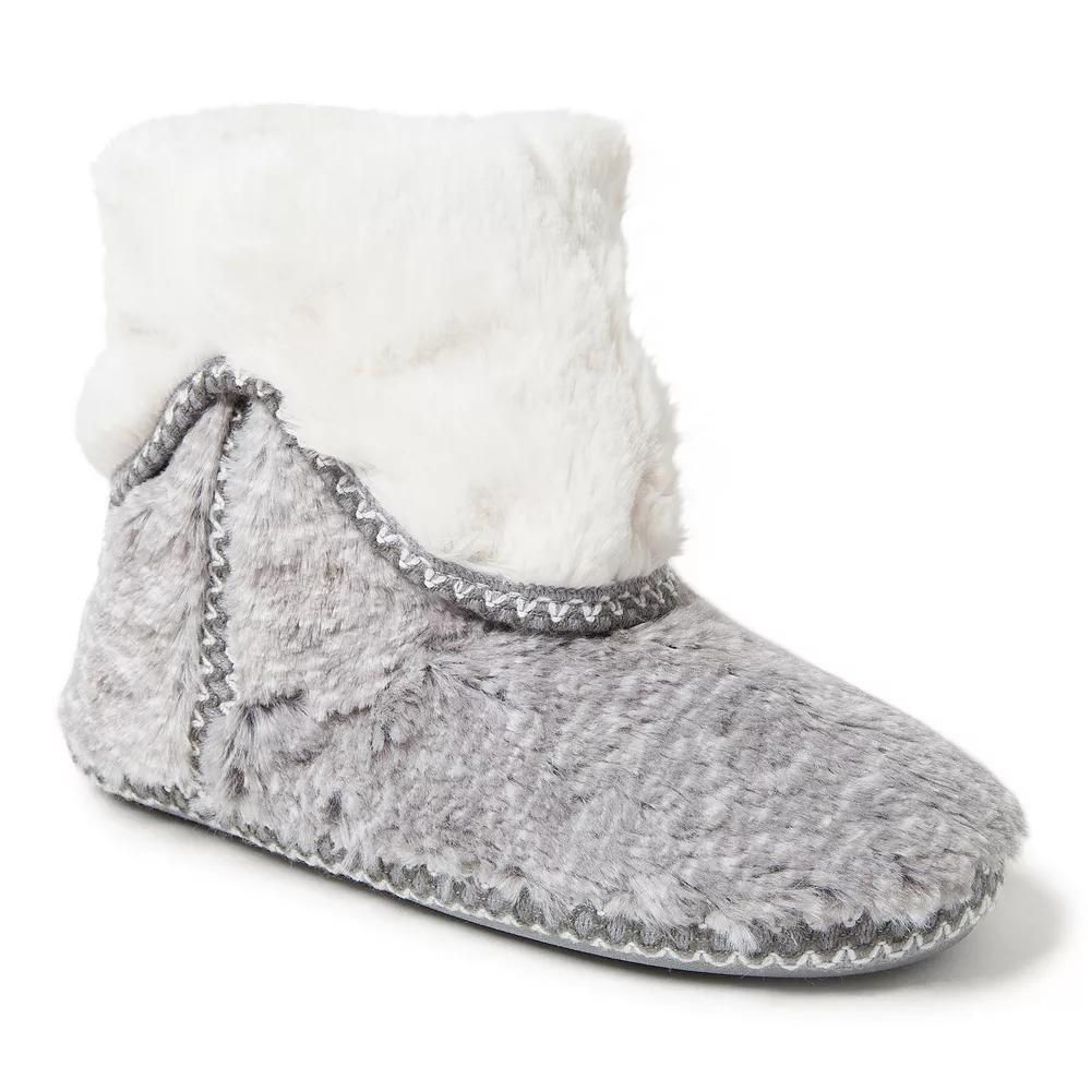 Dearfoams Faux Fur Fold-Down Women's Slippers, Size: Medium, Brown Product Image