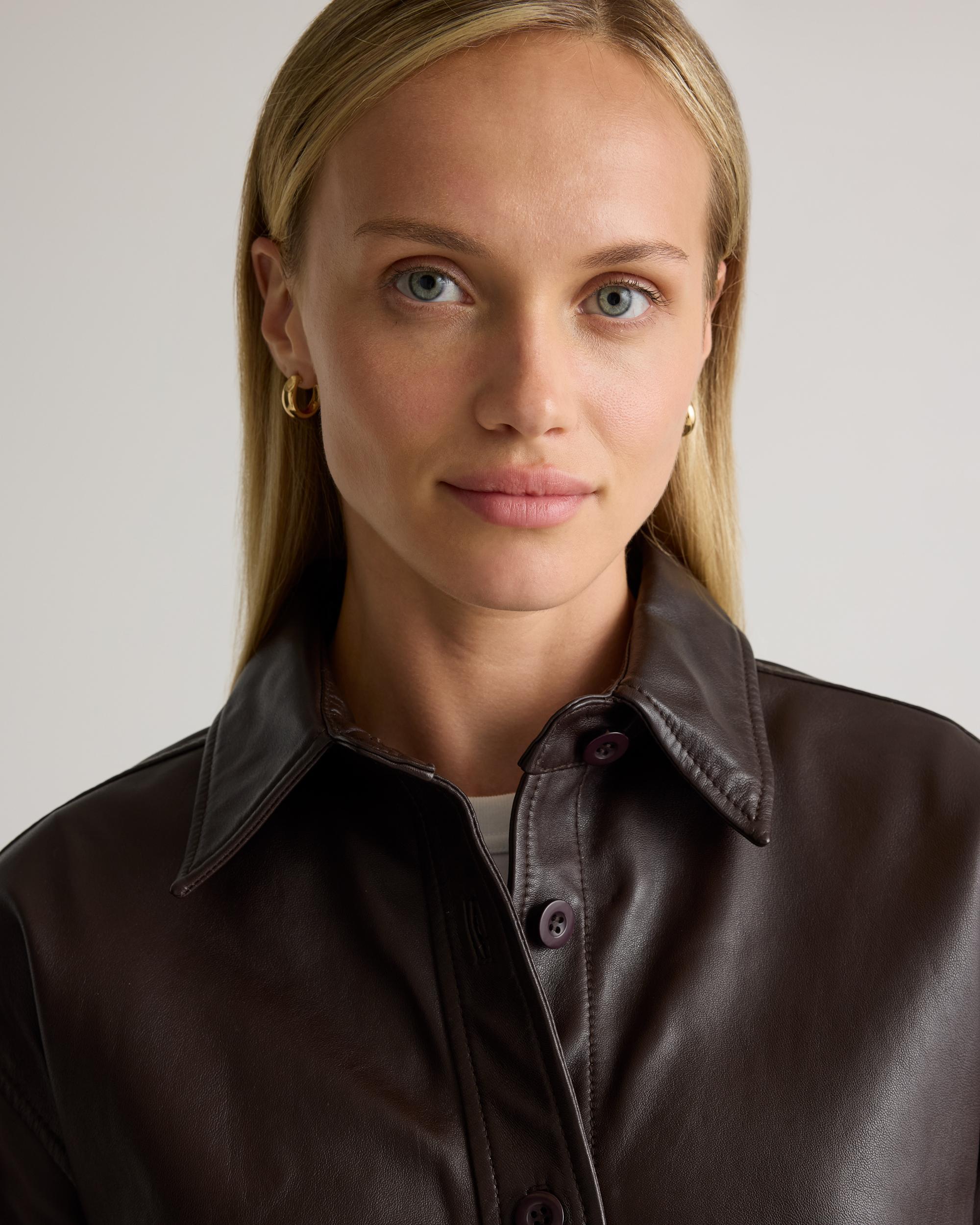 Quince | Women's Shirt Jacket Size XS, Leather Product Image