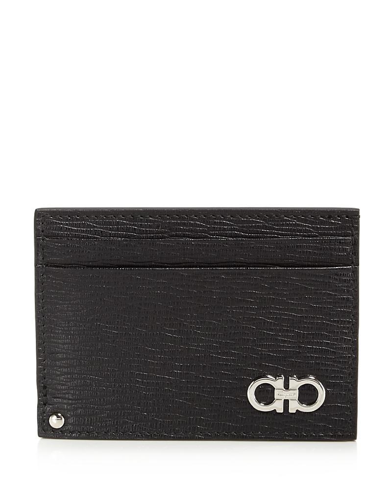 Mens Revival Gancini Leather Card Case with Flip-Out ID WindowRed Product Image