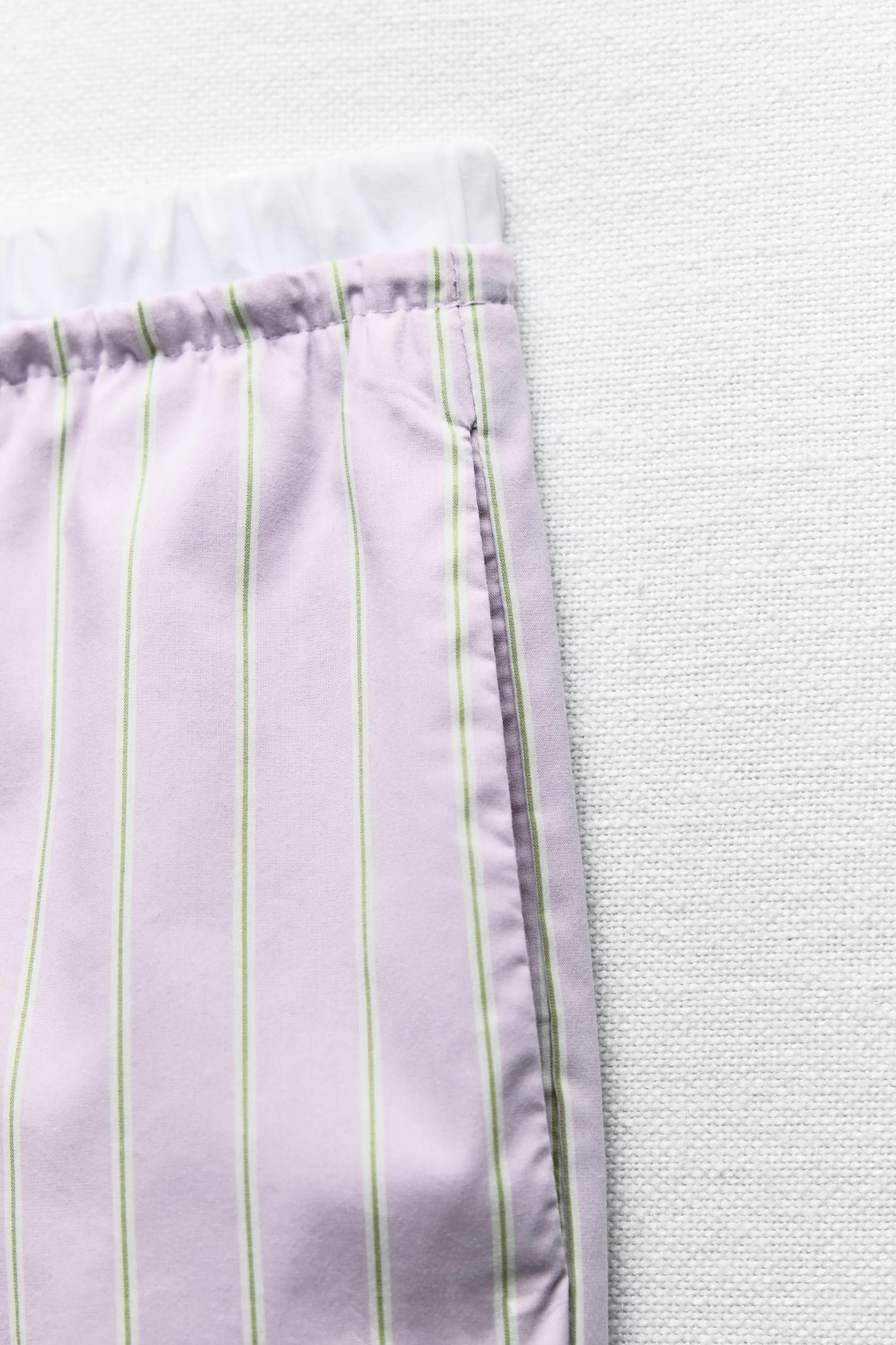 STRIPED BOXER STYLE PAJAMA PANTS Product Image