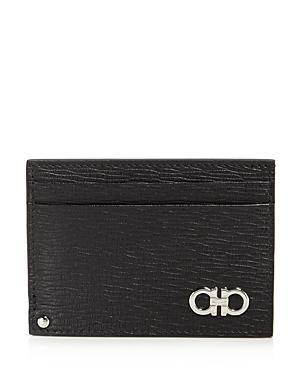 Mens Revival Gancini Leather Card Case with Flip-Out ID WindowRed Product Image