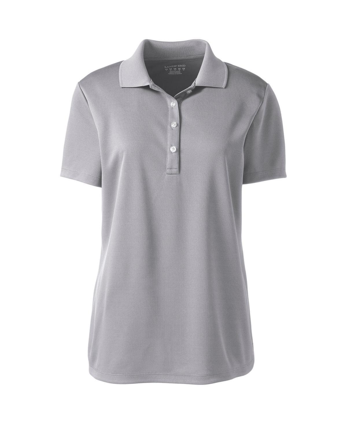 Women's Lands' End Short Sleeve Solid Active Polo Shirt, Size: XL, True Blue Product Image