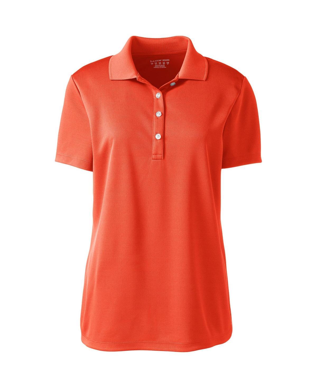 Women's Lands' End Short Sleeve Solid Active Polo Shirt, Size: XL, True Blue Product Image