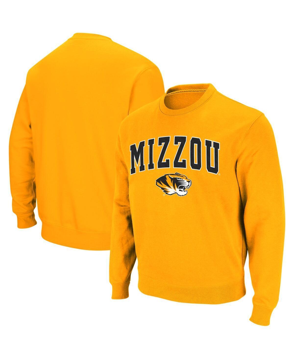 Mens Colosseum Charcoal Missouri Tigers Arch & Logo Crew Neck Sweatshirt Product Image