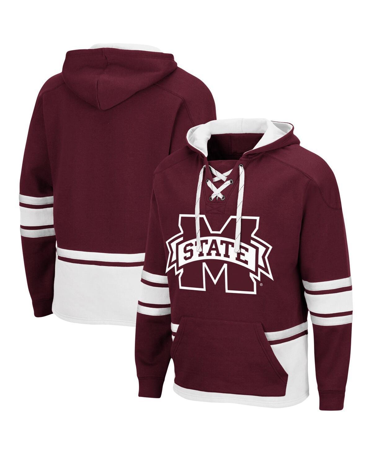 Men's Colosseum Maroon Mississippi State Bulldogs Lace Up 3.0 Pullover Hoodie, Size: Medium, Mst Red Product Image
