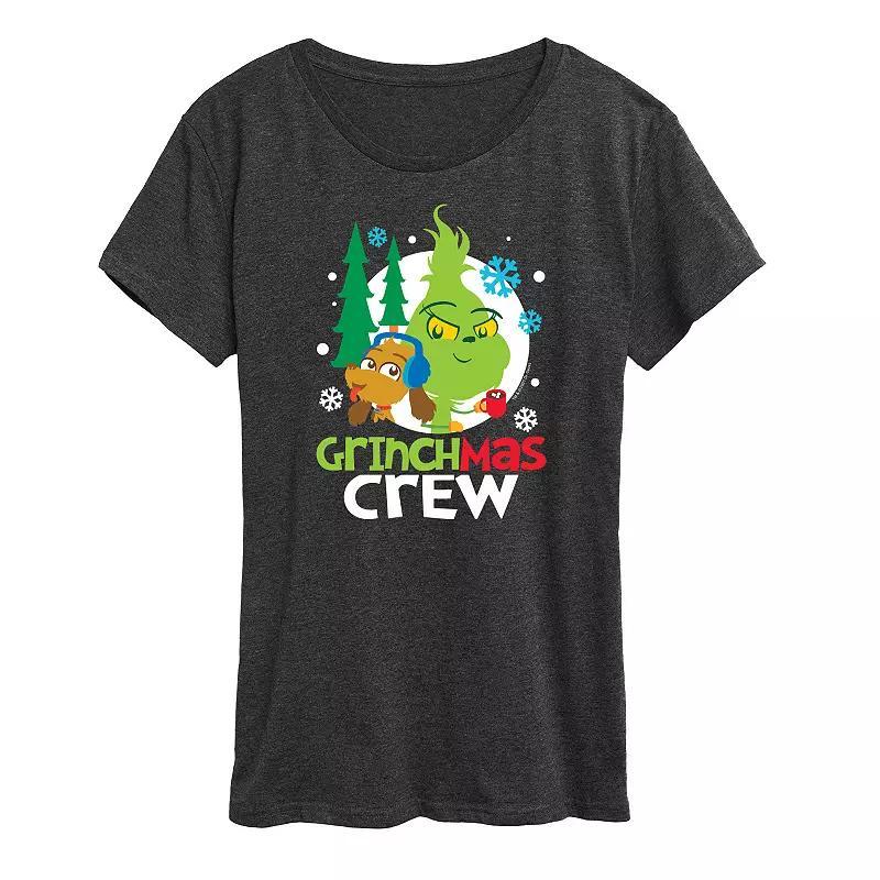 Women's Dr. Seuss Little Grinch Grinchmas Crew Graphic Tee, Girl's, Size: XXL, Grey Heather Product Image