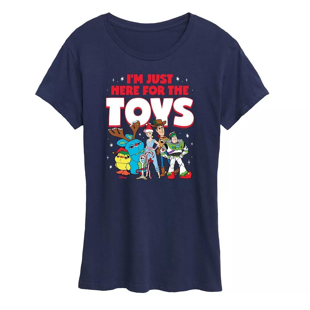 Disney / Pixar's Toy Story Women's Here For The Toys Graphic Tee, Girl's, Size: XL, Blue Product Image
